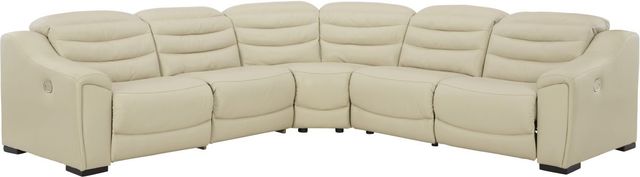 Signature Design by Ashley® Center Line 5-Piece Cream Power Reclining Sectional-0