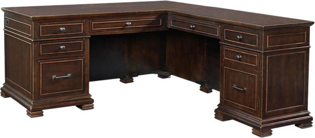 aspenhome® Weston Brown Ale L-Shaped Desk-2