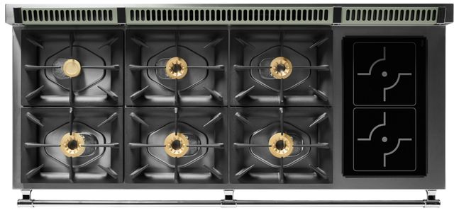 Viking® Tuscany 66" Eucalyptus Pro Style Dual Fuel Range with 2 Induction-3