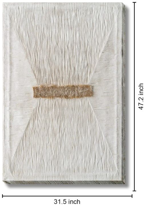 Classy Living Organic Woven Minimalist Texture Canvas Wall Art-2