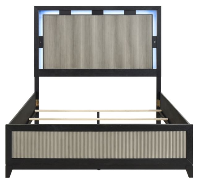 Homelegance® Garrison Charcoal/Gray Queen Panel Bed-3