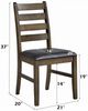 ACME Furniture Damica 2-Piece Walnut Side Chair Set-2