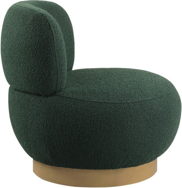 Meridian Furniture Calais Green/Natural Boucle Fabric Accent Chair-2