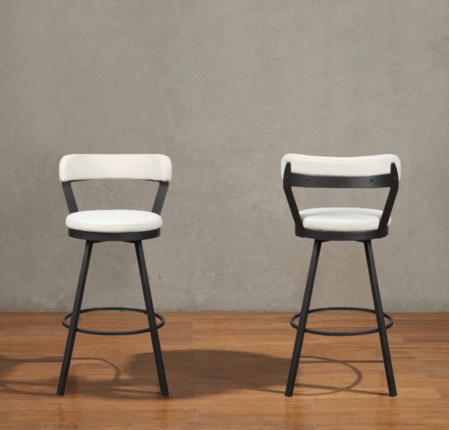 Homelegance® Appert Dark Gray/White Swivel Pub Height Chair-1