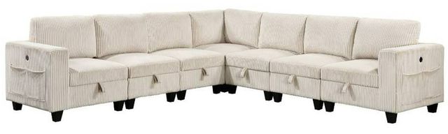 Homelegance® Walterboro 7-Piece Beige Modular Sectional with Storage-0