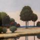 Stylecraft By The Waterways II Beige/Blue/Green/Light Blue/Orange/White Wall Art-1
