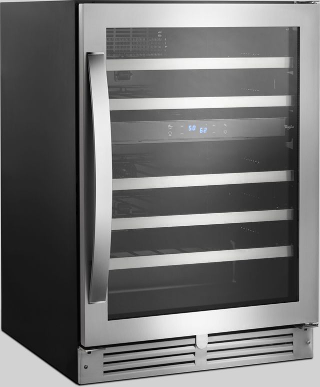 Whirlpool® 24" Stainless Steel Wine Cooler-1
