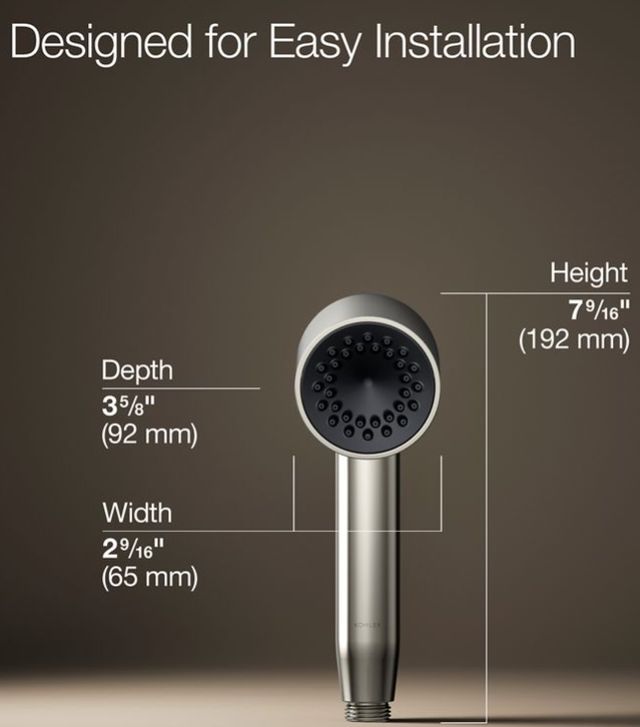 KOHLER® Statement® Vibrant Polished Nickel 1.75 GPM Iconic Single-Function Handshower-3