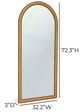 TOV Furniture Arch Natural 72" Floor Mirror-2