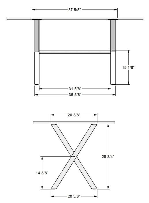 Amisco Customizable Alex Rectangular Dining Table-2