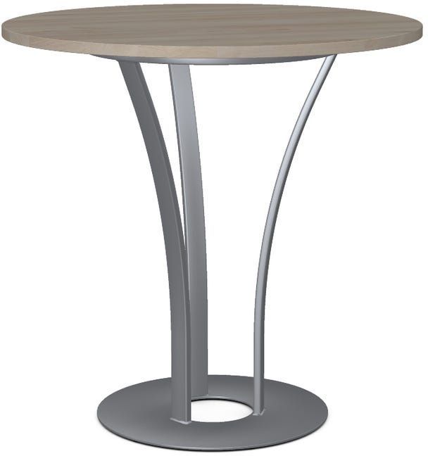 Amisco Customizable Dalia Thermo Fused Laminate Counter Pub Table with Metal Turnip Base-0