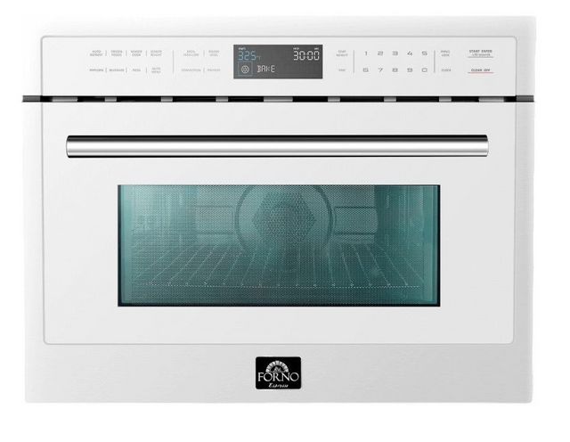 FORNO® Oliena 1.6 Cu. Ft. White Electric Speed Wall Oven-1