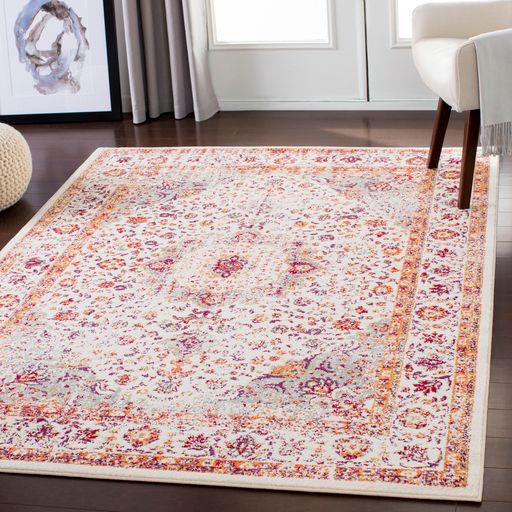 Surya Chelsea Bright Orange Multi 5'x7' Area Rug-4