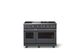 Viking® 5 Series 48" Cast Black Pro Style Gas (NG) Range with Polished Chrome Trim-3