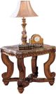 Mazin Furniture Tarantula Brown Cherry End Table with Marble Top-0