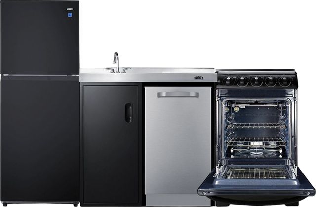 Summit® 80" Black All-in-one Kitchenette -1