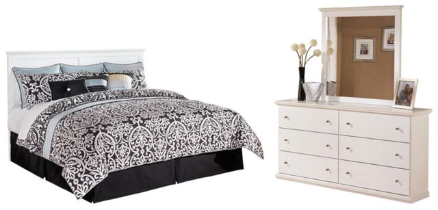 Signature Design by Ashley® Bostwick Shoals 3-Piece White King/California King Panel Headboard Bed Set-0