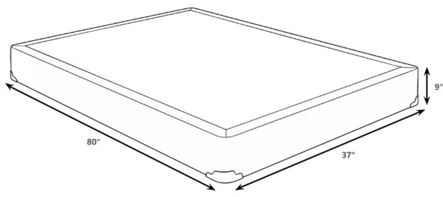 Coaster® Mercer Gray 9" Twin XL Standard Box Spring Foundation-2