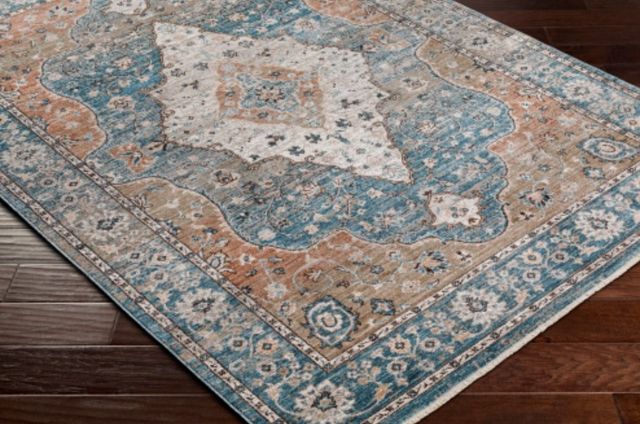 Surya Carlisle Dark Blue/Medium Brown 4'x6' Area Rug-2