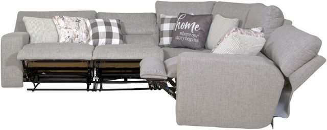 Catnapper® Rockport 5-Piece Gray Manual Reclining Curved Sectional-5