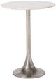 Renwil® Eloa Natural White Side Table with Antique Nickel Base-0