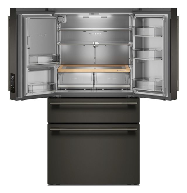 KitchenAid® 29.51 Cu. Ft. Black Ore French Door Refrigerator with Exterior Water and Ice and FreshChill™ Full-Width Refrigerated Drawer-2