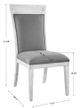 Uttermost® Encore Dark Gray Armless Chair-2