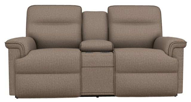 La-Z-Boy® Jay Mushroom Power Reclining Loveseat with Console and Headrest-1