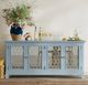 Jofran Inc. Isabella Blue 69" Mirrored Accent Cabinet-1