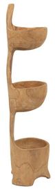 A & B Home Natural Brown Display Rack with Three Tiers-2