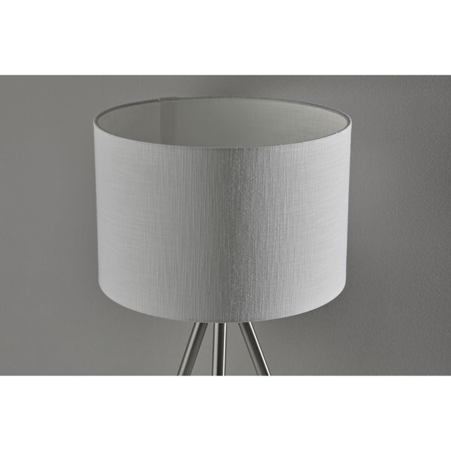 Adesso® Della Brushed Steel Nightlight Floor Lamp-1