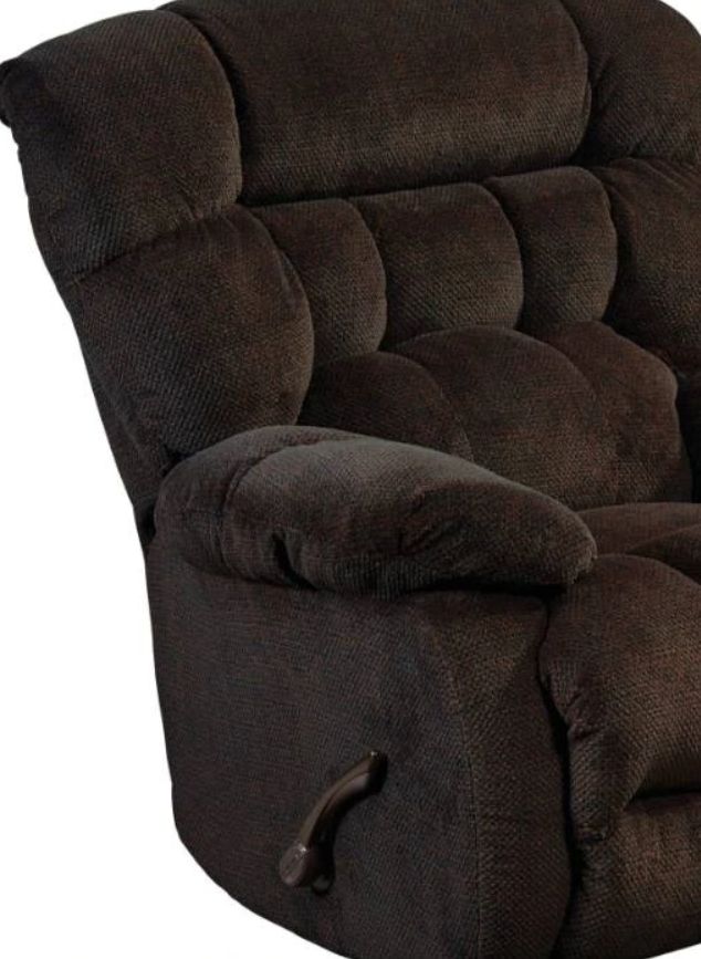 American Wholesale Furniture Daly Chocolate Manual Swivel Recliner-1