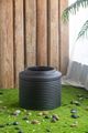 A & B Home Black Ridged Cement Planter-5