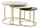 Zuo® Modern Franco 3-Piece Marble Top Nesting Coffee Tables with Brass Base-0