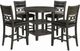 Elements International Amherst 5-Piece Gray Counter Dining Set-0