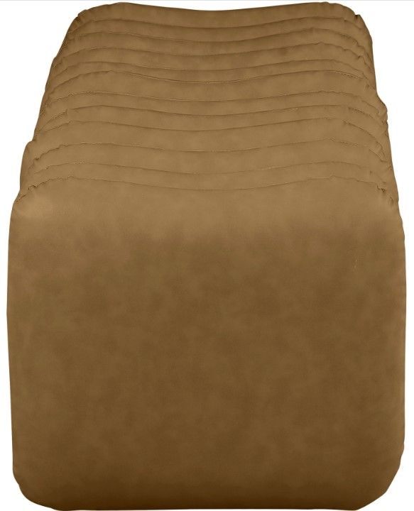 Meridian Furniture Atticus Brown Vegan Leather Upholstered Bench-2