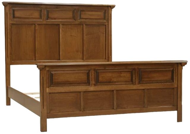 Wolfcraft Furniture Stonehaven Brown King Raised Panel Bed-0