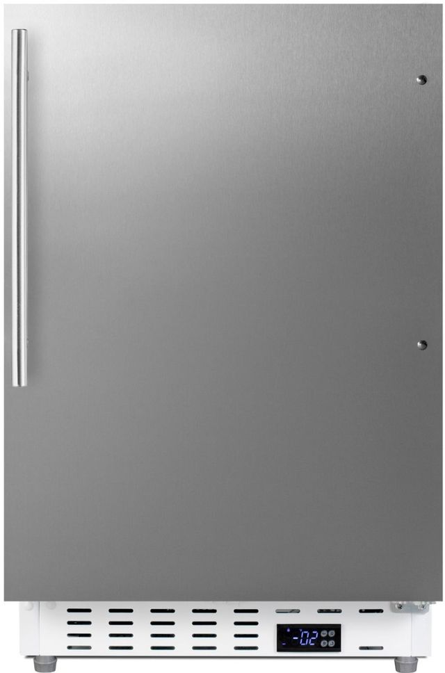 Summit® 20" 2.7 Cu. Ft. Stainless Steel Built In Undercounter Freezer-0