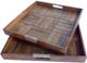 Crestview Collection Miller 2-Piece Brown Serving Trays-0
