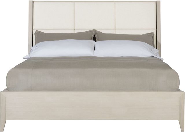 Bernhardt Axiom Beige/Linear Gray Queen Upholstered Panel Bed-2