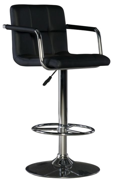 Powell® Boyd Black/Chrome Adjustable Gas Lift Bar Stool -0