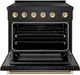 ZLINE Autograph Edition Paramount 36" Black Stainless Steel Pro Style Induction Range with Polished Gold Helix Handle & Accents-1