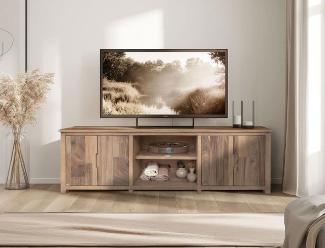 International Furniture Direct Natural Parota Natural 88" TV Stand-1