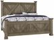 Artisan & Post by Vaughan-Bassett Cool Rustic Stone Gray California King Panel X Bed-0