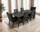 International Furniture Direct Teak Stained Dark Dining Side Chair-2