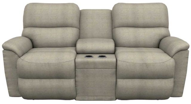 La-Z-Boy® Brooks Taupe Manual Reclining Loveseat with Console-1