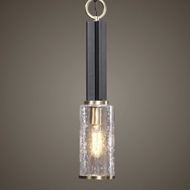 Uttermost® Jarsdel Black 1-Light Mini Pendant-1