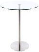 Furnishings' Mate Customizable Aris Glass Top Bar Table with Brushed Stainless Steel Base-0