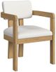 Elements International Portland Natural/Snow White Dining Chair-0