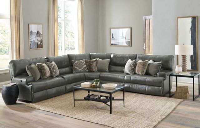 Catnapper® Como 5-Piece Steel Curved Manual Reclining Sectional-1